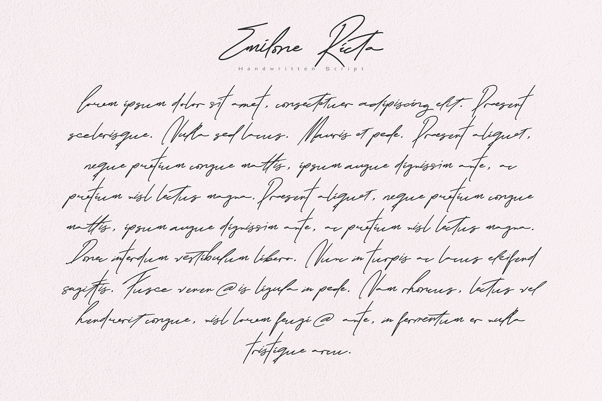 Emilone Ricta | Handwritten, a Handwritten Font by Mozyen Studio (Photo 7 of 10)
