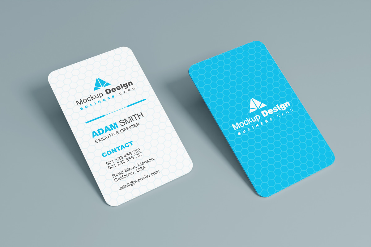 Round Vertical Business Card Mockupu, an Advertising Mockup by alimran24 (Photo 6 of 13)