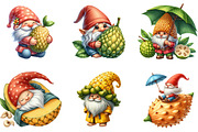 Gnome Clipart, Jackfruit Gnome, an Illustration by DreamArtGraphic (Thumbnail 4 of 6)