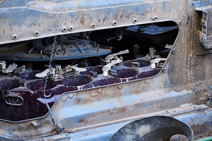 A close-up of the autoloader carousel and internal mechanisms of, a Transportation Photo by ndanko