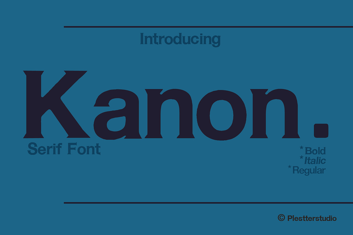 Kanon-Serif Font Family 20% OFF