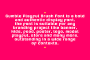 Gumble Playful Brush, a Handwritten Font by QR Design Studio (Thumbnail 6 of 9)