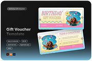 Birthday Gift Voucher, a Print Template by Annora Studio (Thumbnail 1 of 6)