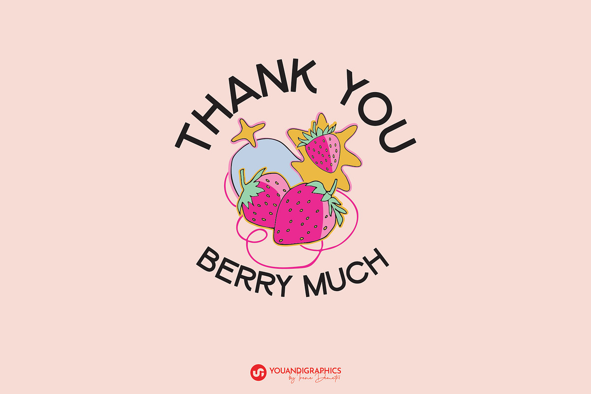 Strawberries & Cherries Graphics Set, a Graphic by Youandigraphics (Photo 15 of 15)