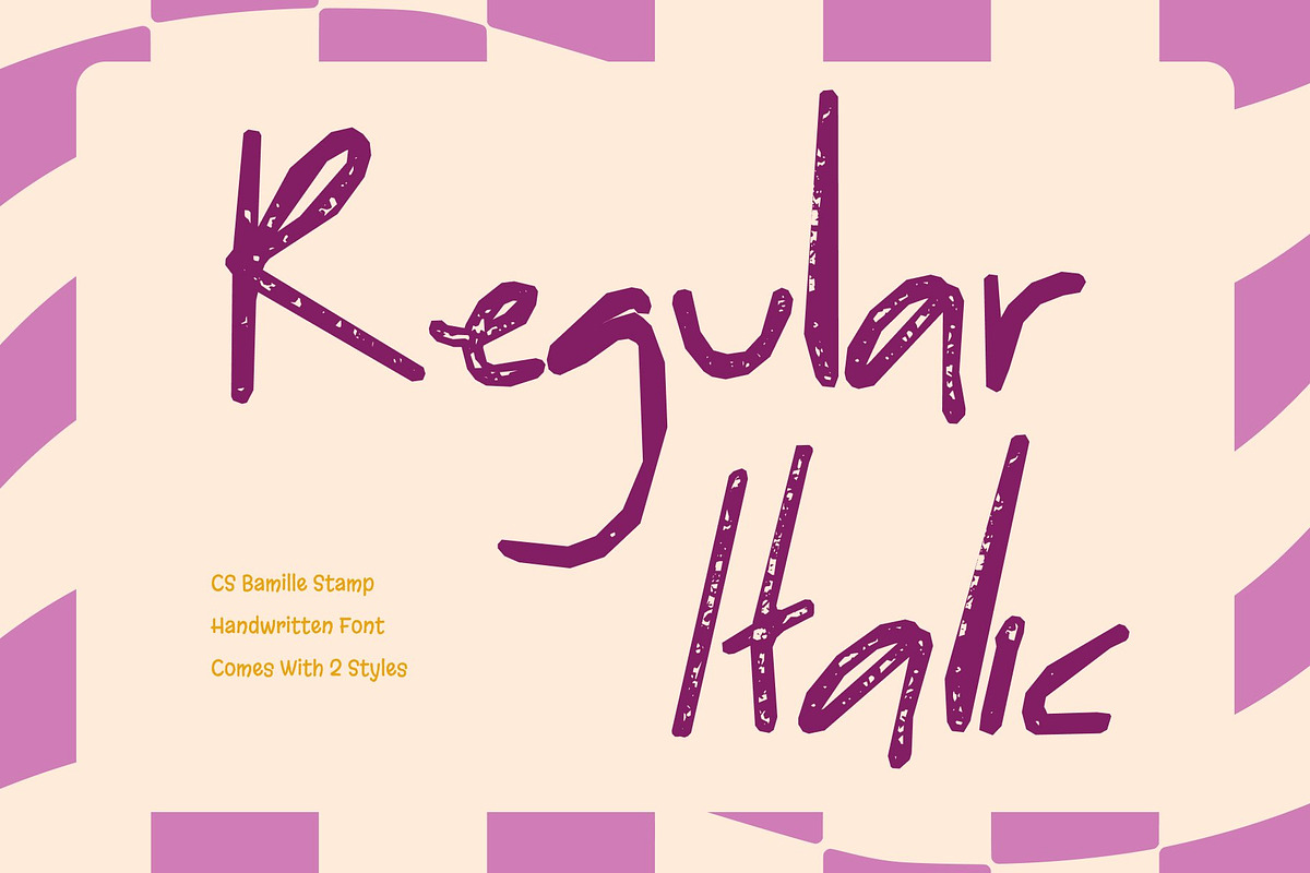 CS Bamille Stamp, a Handwritten Font by Craft Supply Co. (Photo 2 of 8)