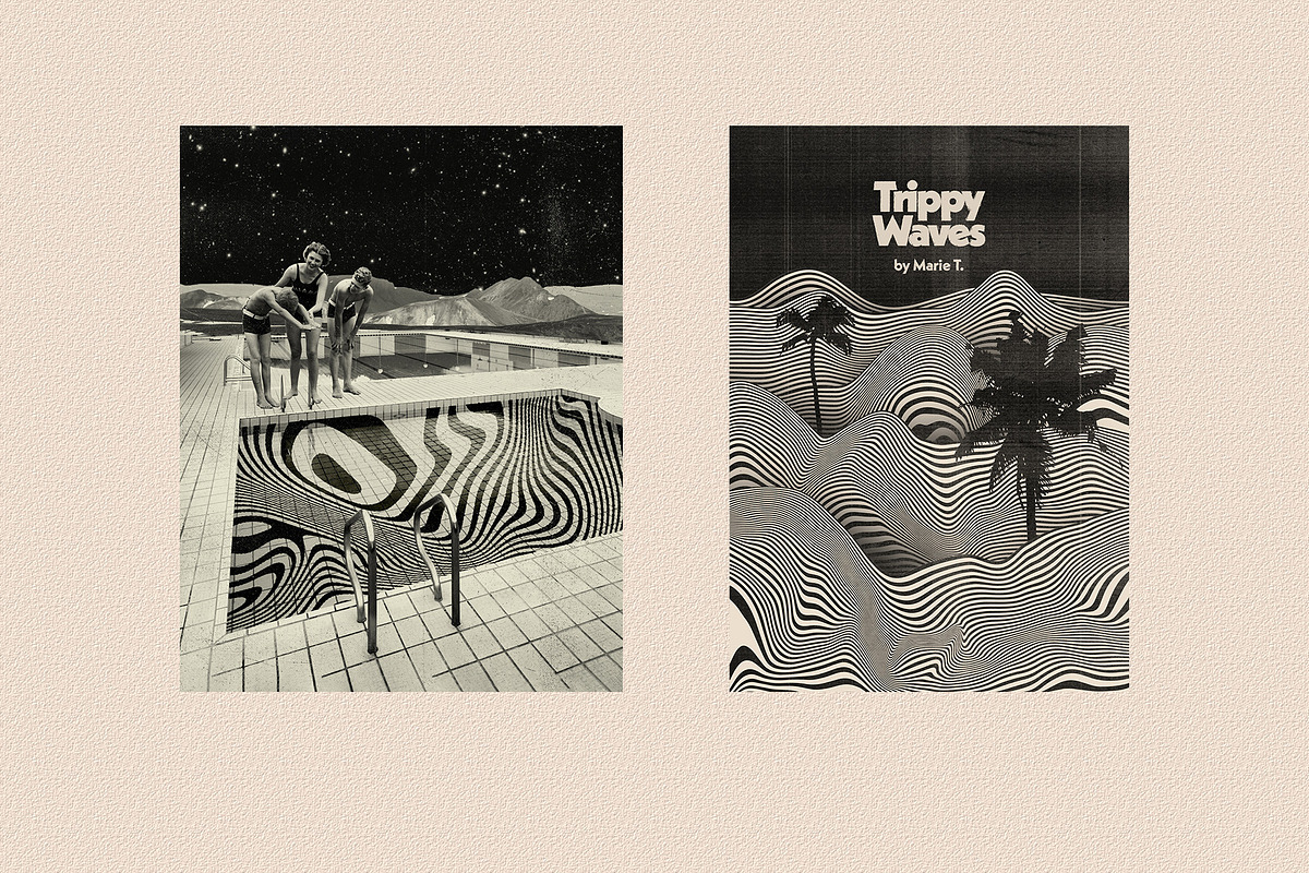 Trippy Waves Patterns, a Pattern Graphic by Marie T (Photo 18 of 25)