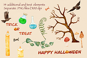 Halloween Party clipart set, a Seasonal Illustration by Aurella Art (Thumbnail 3 of 12)