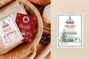 Vintage Christmas Vector Retro Set, a Seasonal Illustration by VerAna (Thumbnail 12 of 18)