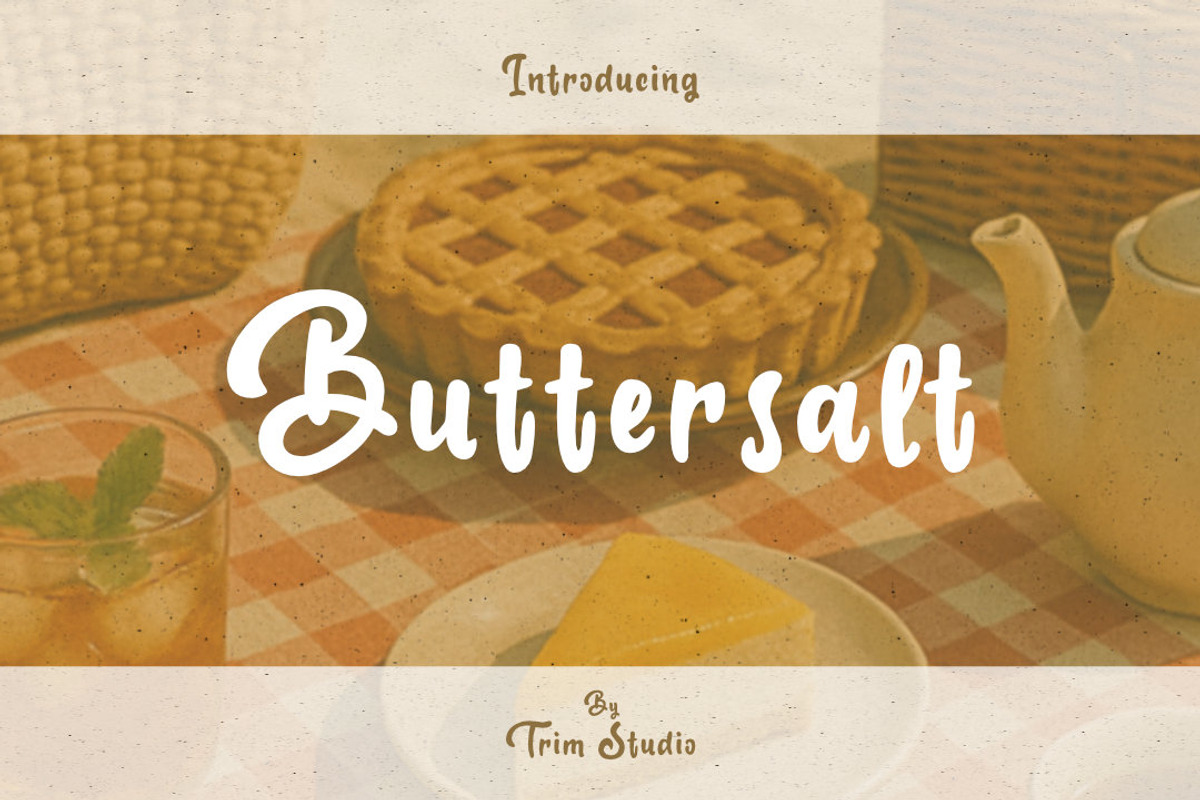 Buttersalt - Handwritten Font, a Font by TrimStudio (Photo 1 of 9)