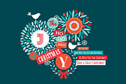 Christmas card with cute birds, a Decorative Illustration by elena_andreeva (Thumbnail 2 of 2)