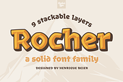 Rocher : layered font family, a Font by Harbor Type (Thumbnail 1 of 9)