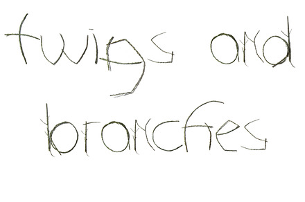 Twigs and Branches font in psd