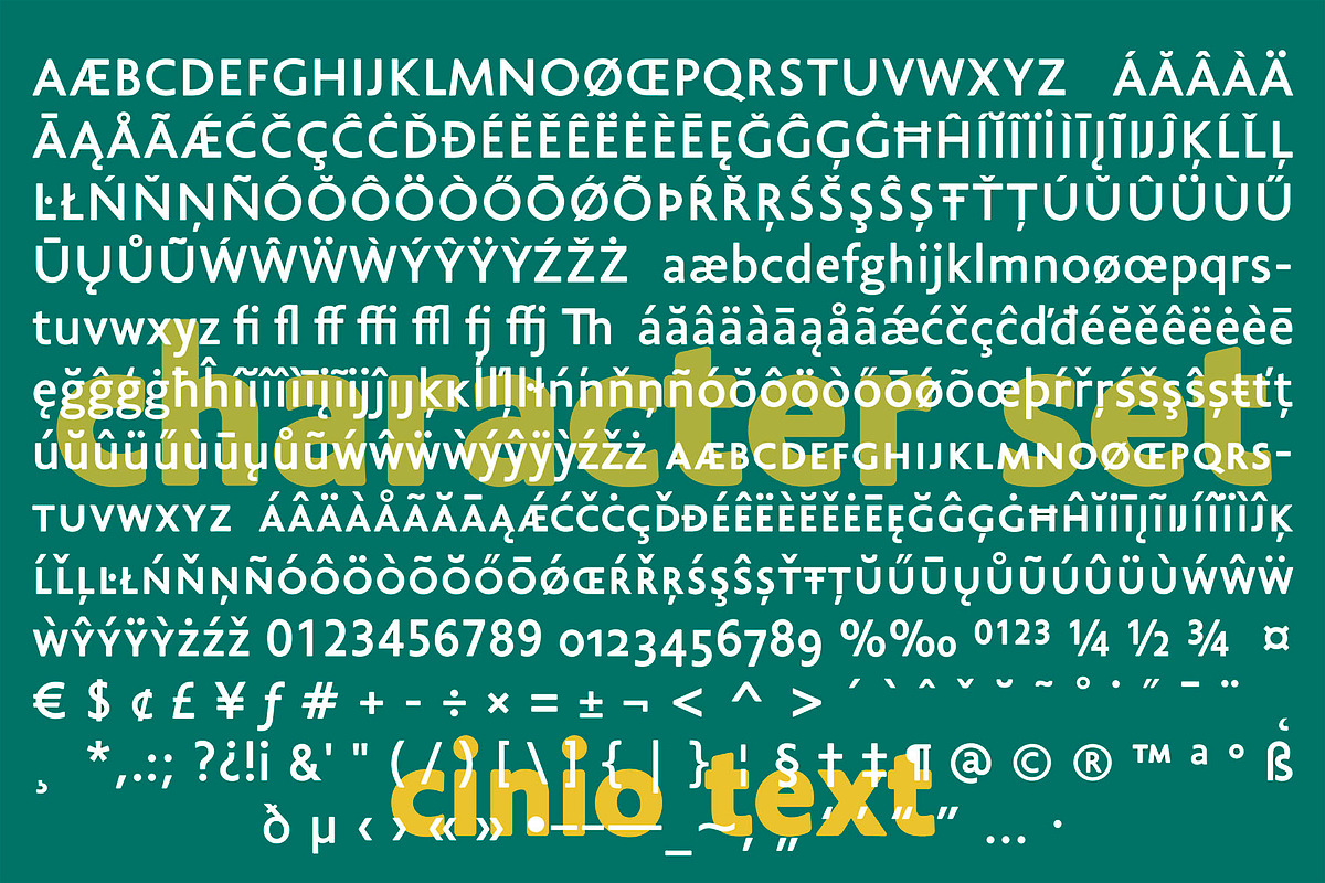 Cinio Text, a Sans Serif Font by TeGeType foundry (Photo 5 of 7)