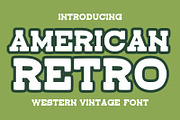 American Retro, a Slab Serif Font by Fourteen Letter (Thumbnail 1 of 5)