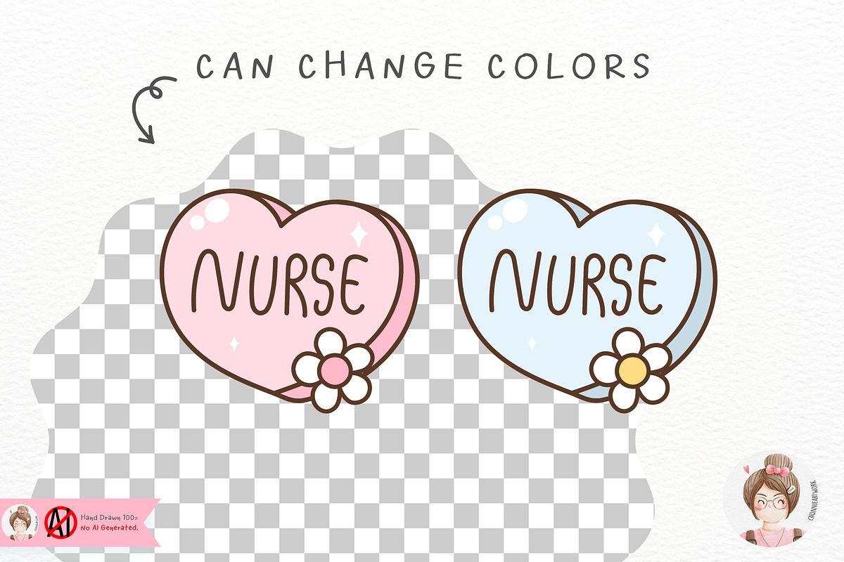 Valentine's Day Nurse SVG PNG, a Healthcare Illustration by Chonnieartwork (Photo 2 of 3)