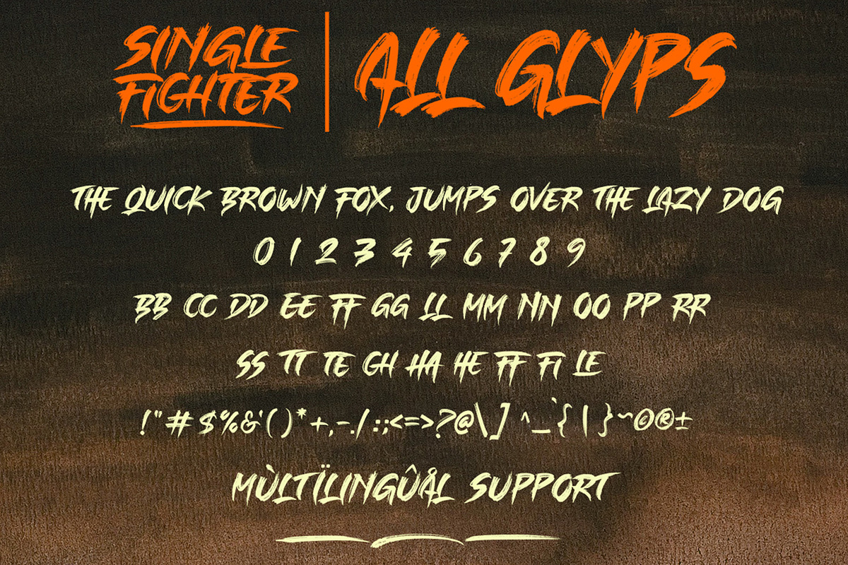 SALE! SINGLE FIGHTER / Brush Font, a Blackletter Font by Subectype Studio (Photo 13 of 14)