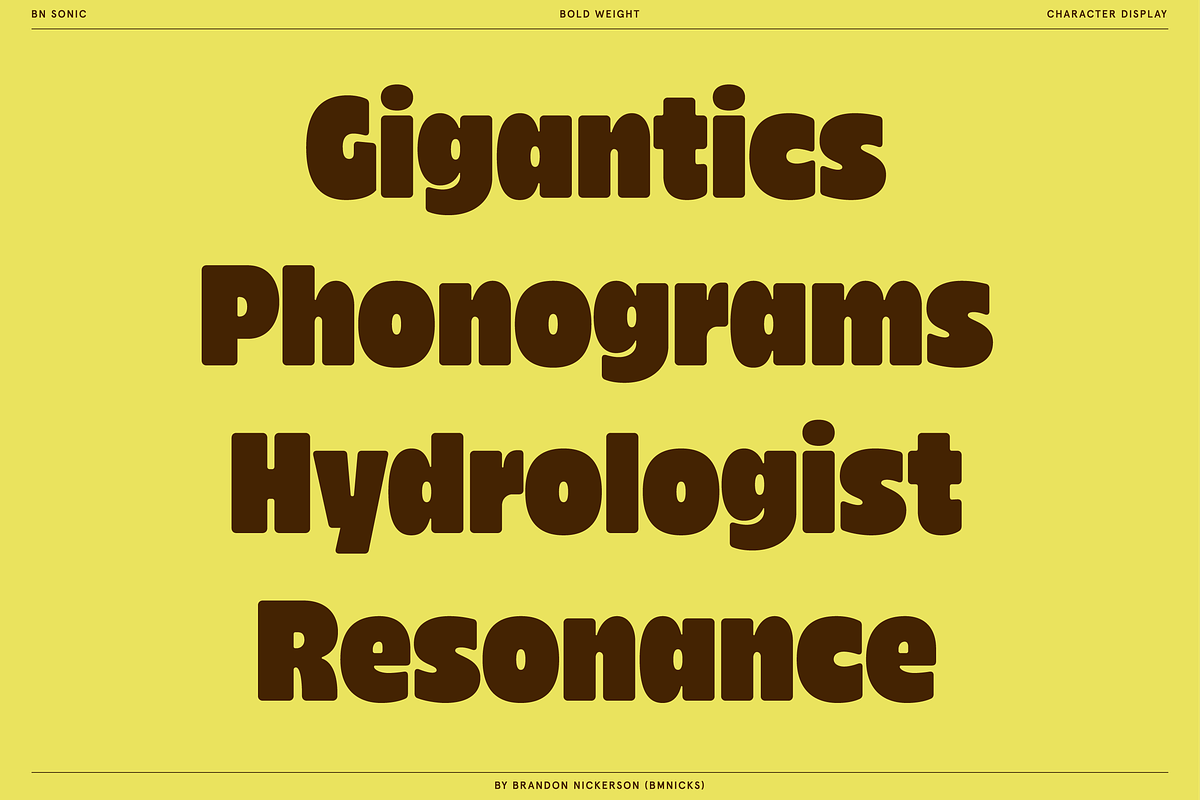 BN Sonic - Bold, Soft & Balanced, a Sans Serif Font by Bnick (Photo 10 of 13)