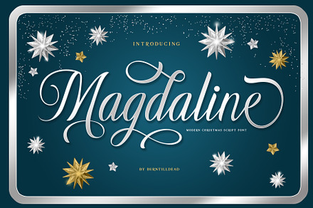 Magdaline, a Script Font by Burntilldead
