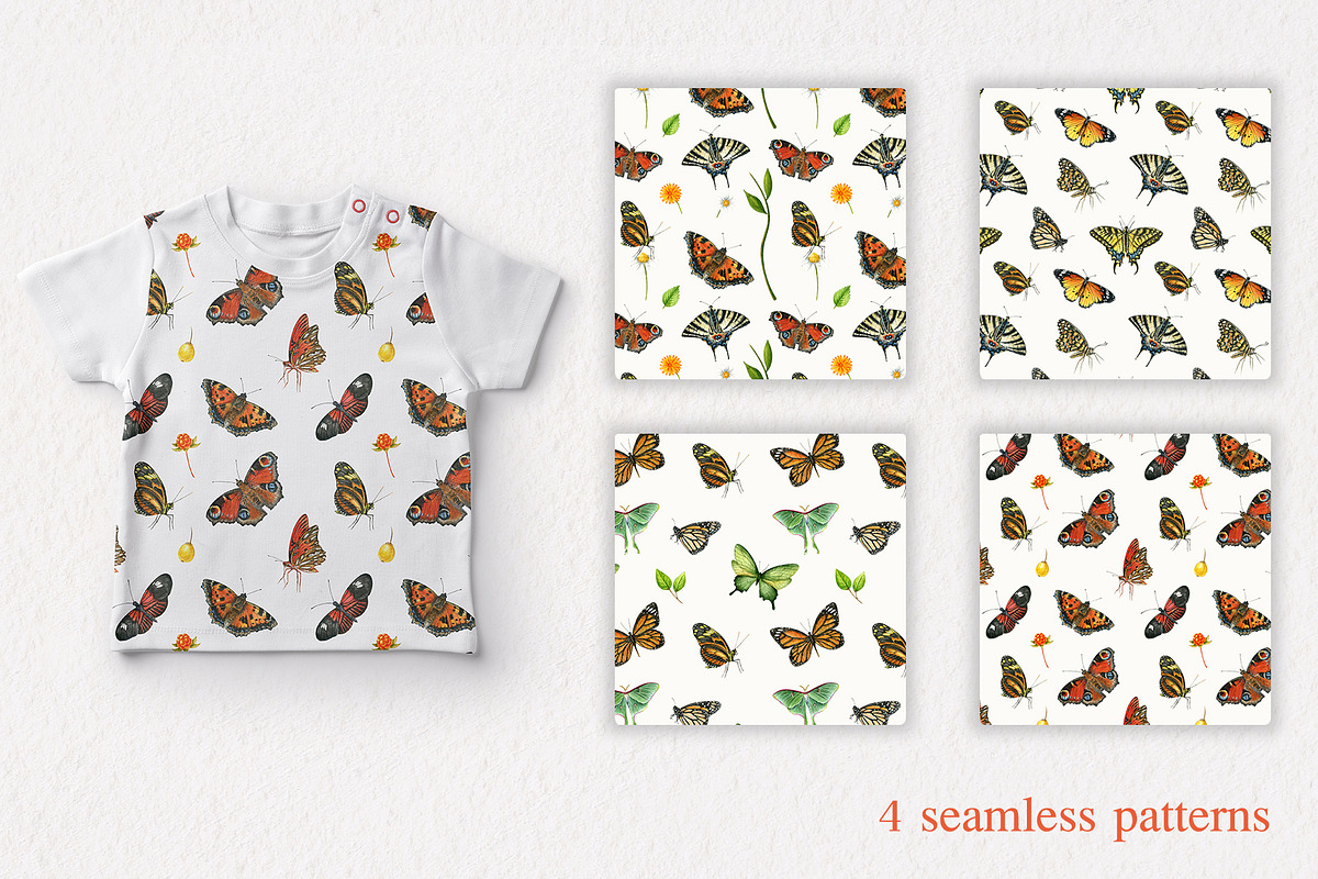 Butterfly watercolor set, an Illustration by Nastilustra (Photo 3 of 3)