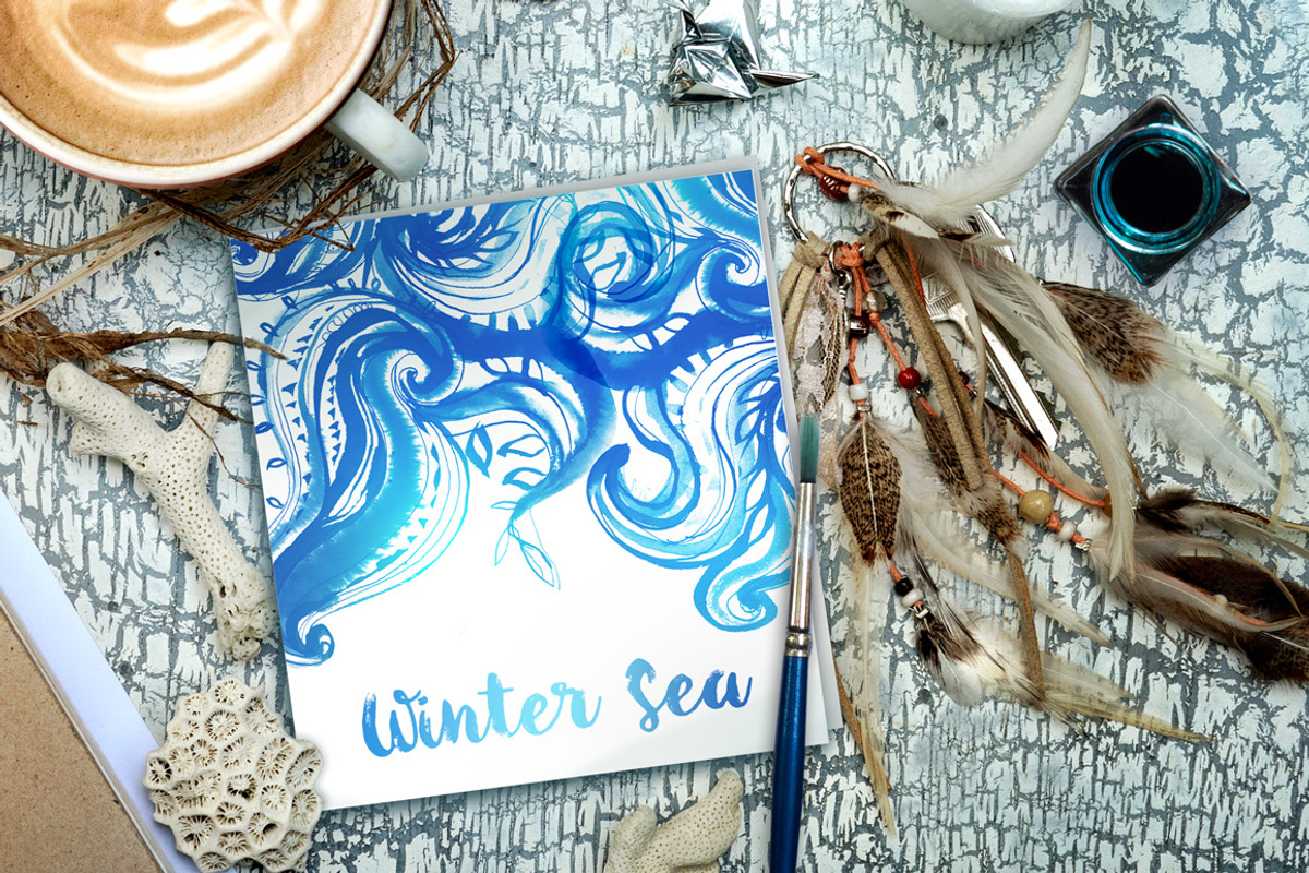 Winter Sea: Boho Style PSDMockup — 1, a Pens & Pencil Mockup by Boho Mockup (Photo 2 of 3)
