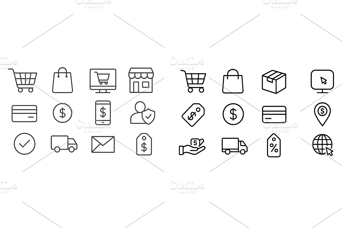Collection of shopping and payment, a Technology Illustration by ZinetroN