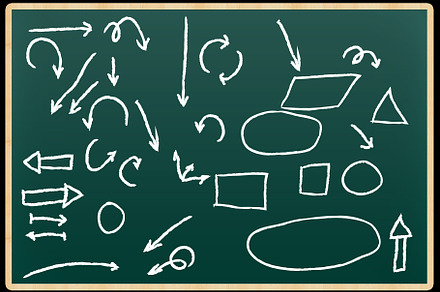 Vector Chalk Arrows and Shapes, a Shape Add-On by vladocar