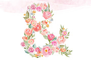 Monogram Floral Alphabet Letters, a Decorative Illustration by Angie Makes (Thumbnail 2 of 2)