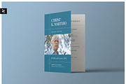 Blue Simple Minimal Funeral Program, a Brochure Template by Neermana (Thumbnail 1 of 4)