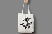 Whale silhouette and natural scenery, an Animal Illustration by gunaonedesign (Thumbnail 4 of 4)