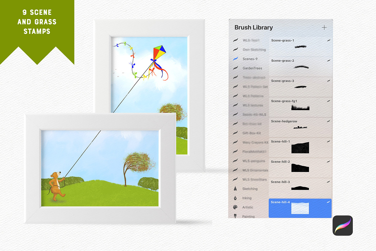 Garden Trees + Scenes Procreate Kit, a Brush Add-On by White Lane Studio (Photo 4 of 15)