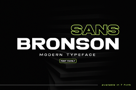 Bronson Modern Sans Typeface Family, a Sans Serif Font by Ronny Studio