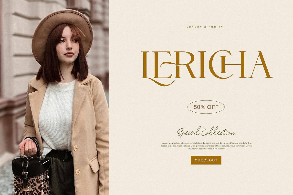 Lunery Purity || Modern Font Duo, a Serif Font by ToniStudio (Photo 6 of 12)