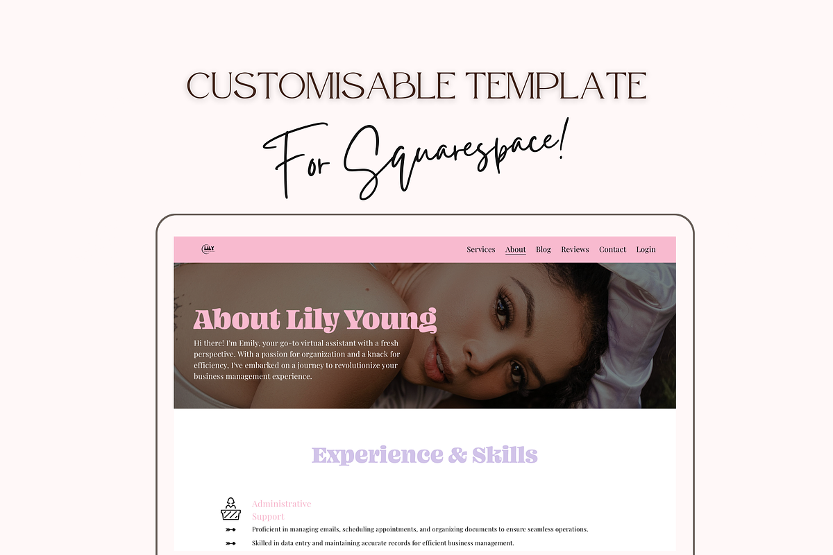 Lily Young VA Website Template, a Squarespace Template by Lumina Alchemy (Photo 5 of 11)