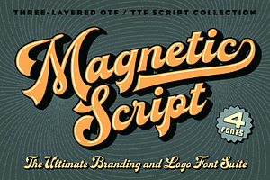 Magnetic Script Font Family