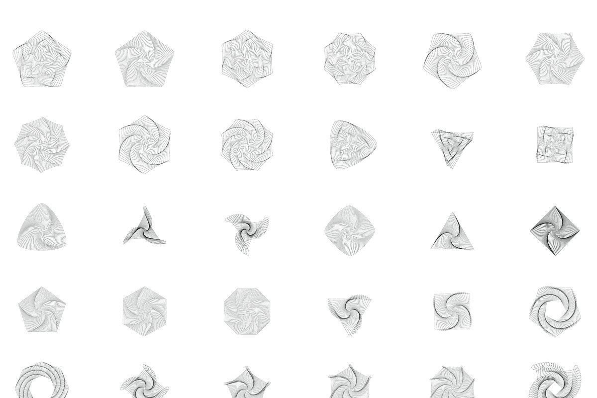 36 Abstract Geometric Lines Vector, a Decorative Illustration by yopie (Photo 3 of 3)
