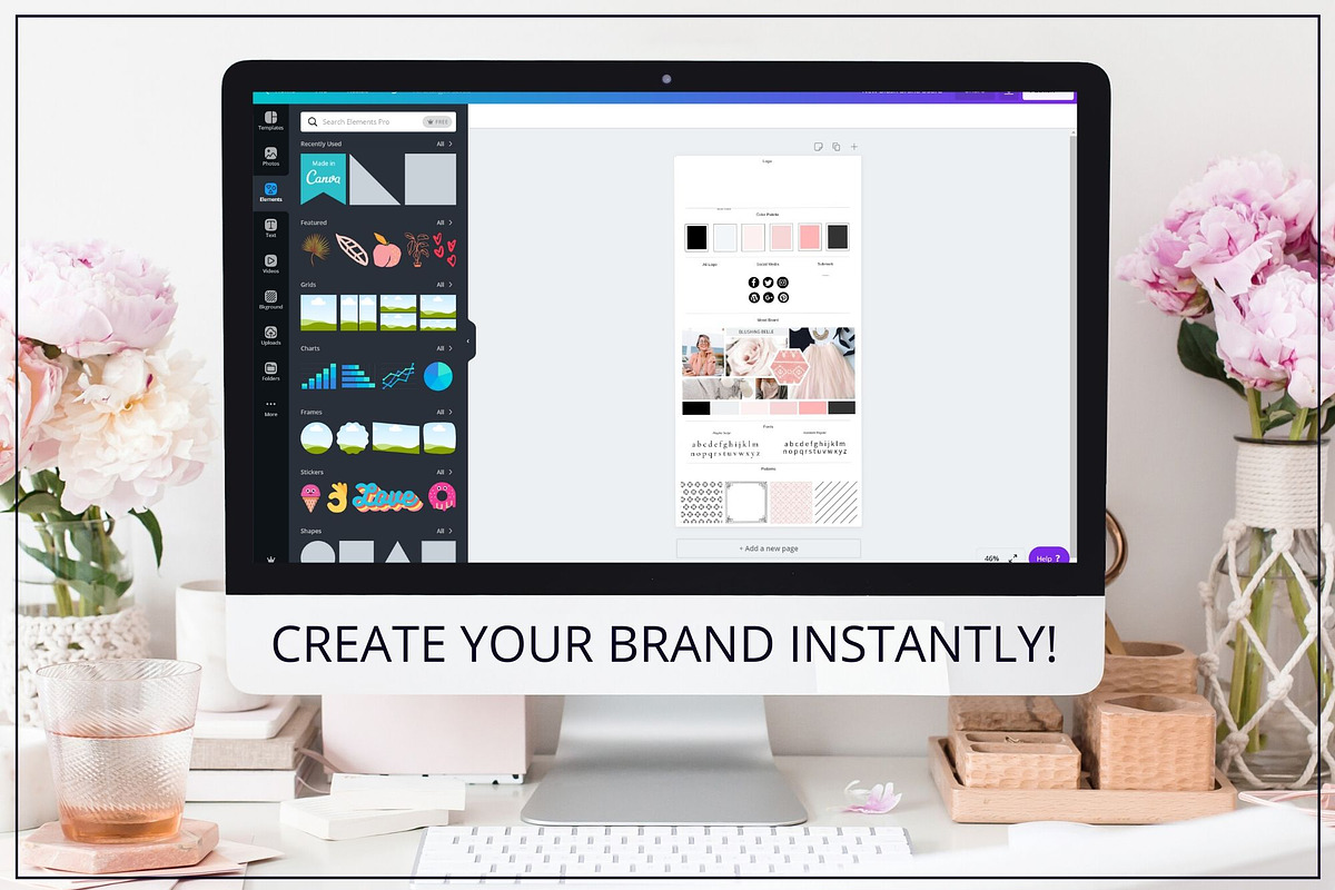 Brand Board Template Canva InDesign, a Branding & Logo Template by Lady Boss Studio (Photo 3 of 3)