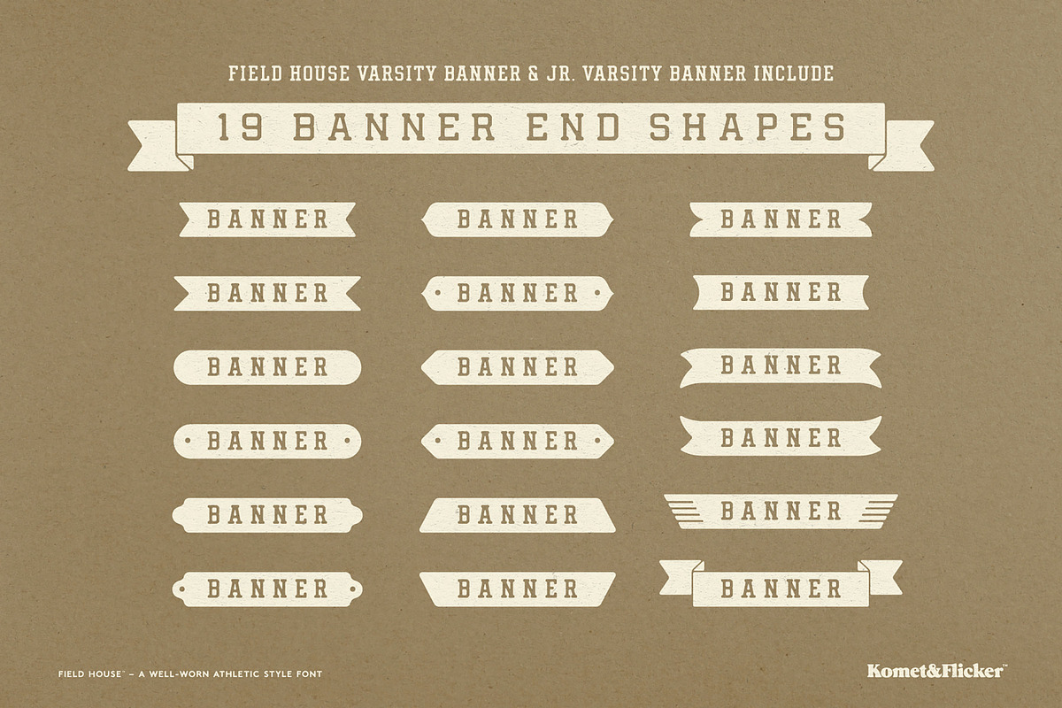 Field House - A Rustic Athletic Font, a Slab Serif Font by Komet & Flicker (Photo 13 of 14)