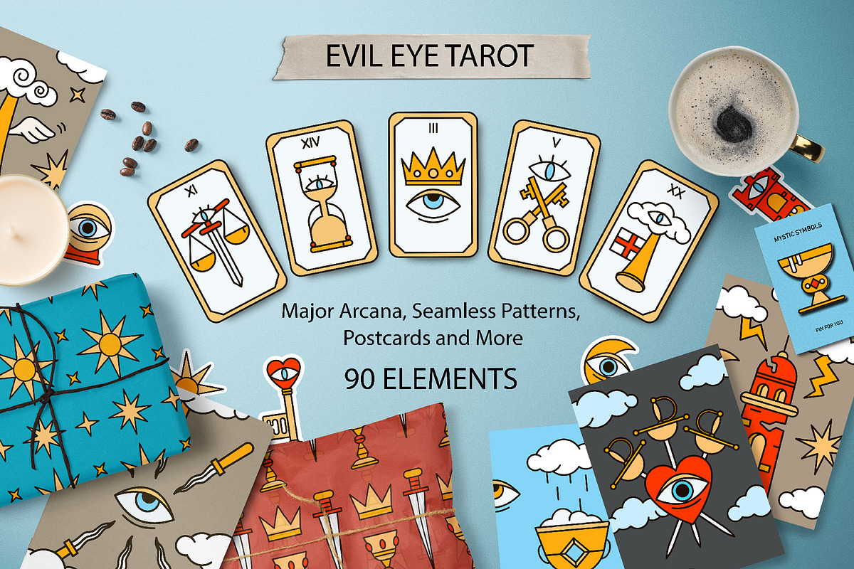 Evil Eye Tarot Collection, an Illustration by illustrator_natalie (Photo 1 of 13)