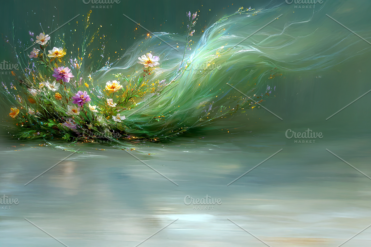 Abstract floral background AI, a Wallpaper Graphic by Valenty (Photo 1 of 3)