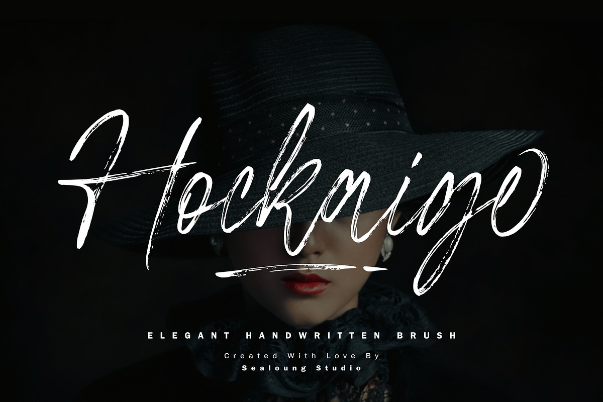 Hockaige - Elegant Handwritten Brush, a Handwritten Font by Sealoung (Photo 1 of 12)