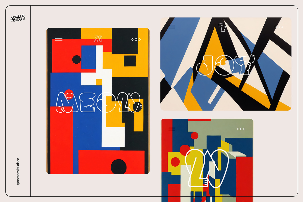 Bauhaus Paintings, a Decorative Illustration by Nomad Visuals (Photo 6 of 21)