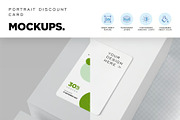 Portrait Discount Card Mockups, an Advertising Mockup by megostudi0 (Thumbnail 5 of 9)