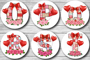 Valentine Patchwork Ornament Alphabe, a Graphic by CraftArtStudio (Thumbnail 4 of 6)