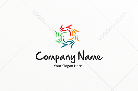 Colored Sun Logo Template