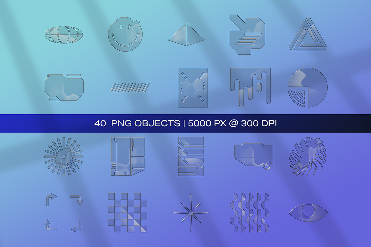Acrylic Overlay Objects, an Object Graphic by The Fake PNG (Photo 4 of 7)