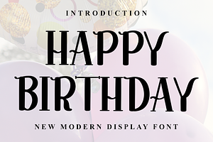 Happy Birthday, a Serif Font by FreshTypeINK