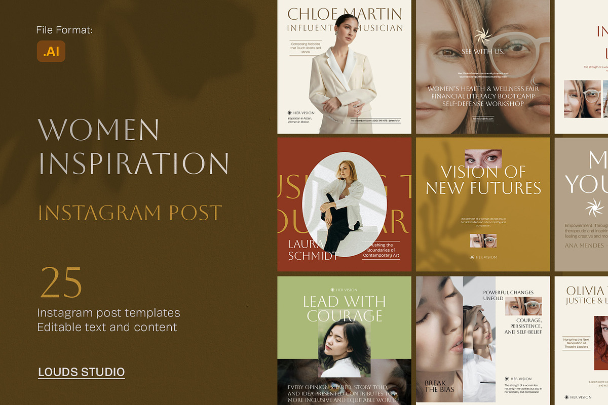 Women Inspiration Instagram Post, a Social Media Template by Louds Studio (Photo 1 of 5)