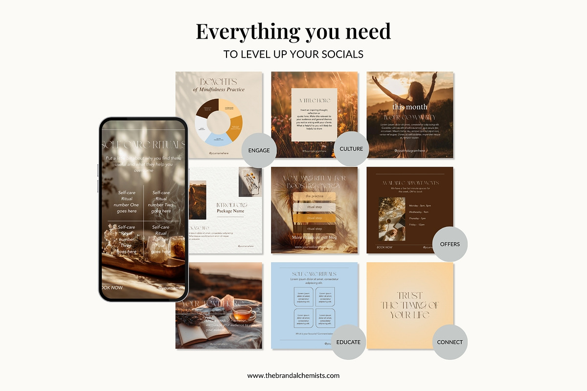 Golden Hour Instagram Templates, a Social Media Template by The Brand Alchemists (Photo 4 of 13)