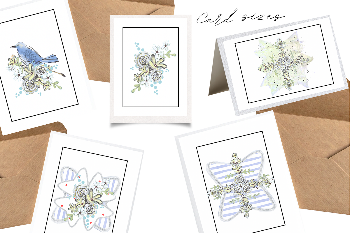 Floral winter bird illust.(handpaint, a Seasonal Illustration by Grandma's Lore (Photo 4 of 12)