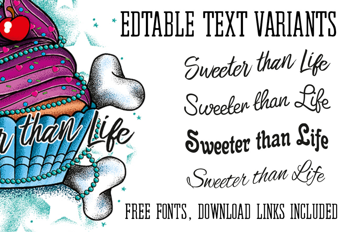 Cupcake Tattoo Style Vector, an Illustration by BAD TASTE (Photo 4 of 4)